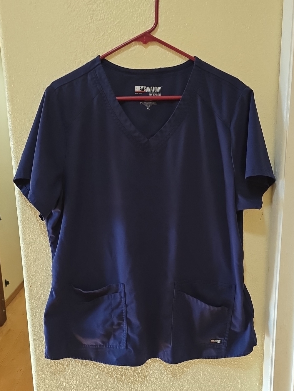 Grey's Anatomy Women's V-Neck Scrub Top - Navy